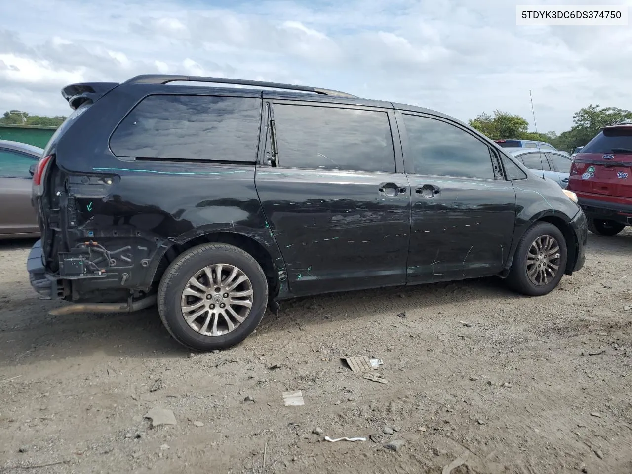 2013 Toyota Sienna Xle VIN: 5TDYK3DC6DS374750 Lot: 71828704