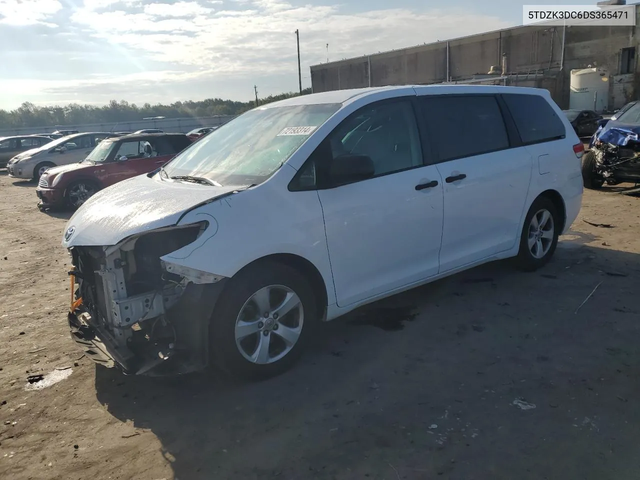 2013 Toyota Sienna VIN: 5TDZK3DC6DS365471 Lot: 72193314