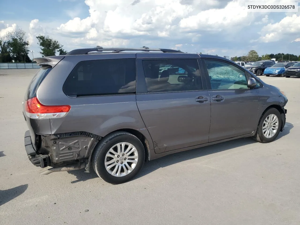 2013 Toyota Sienna Xle VIN: 5TDYK3DC0DS326578 Lot: 72195164