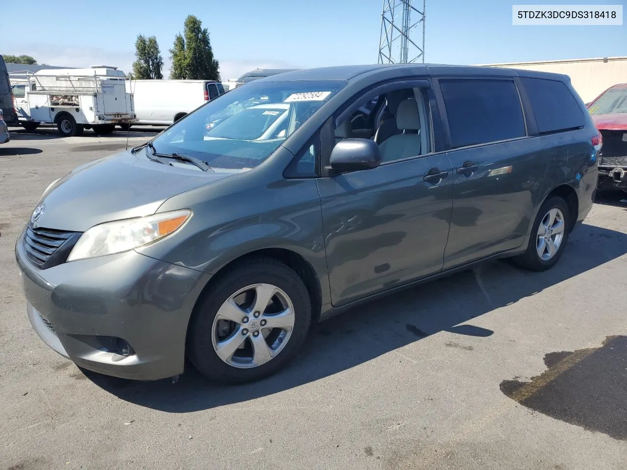 2013 Toyota Sienna VIN: 5TDZK3DC9DS318418 Lot: 72292584