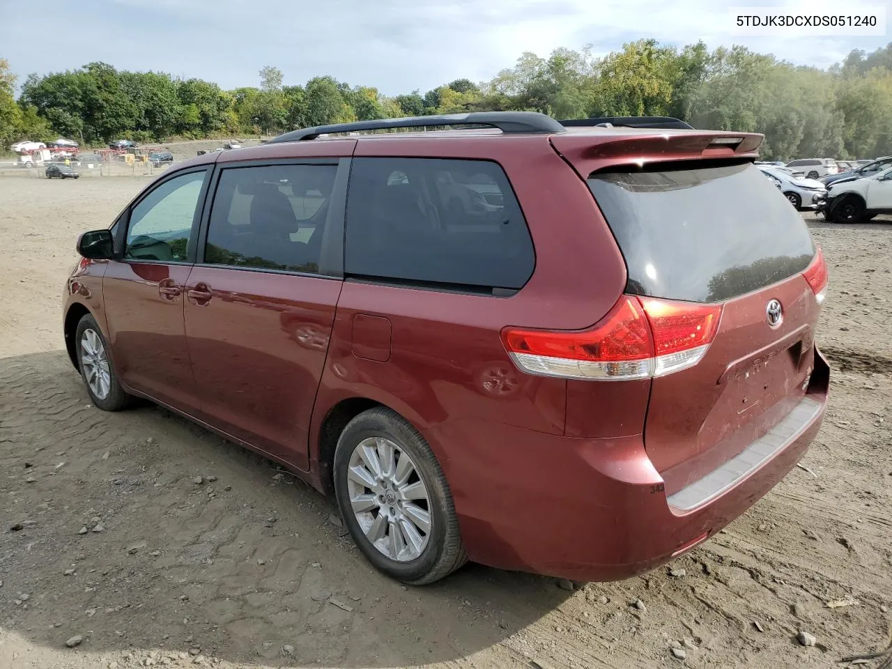 2013 Toyota Sienna Le VIN: 5TDJK3DCXDS051240 Lot: 72423274