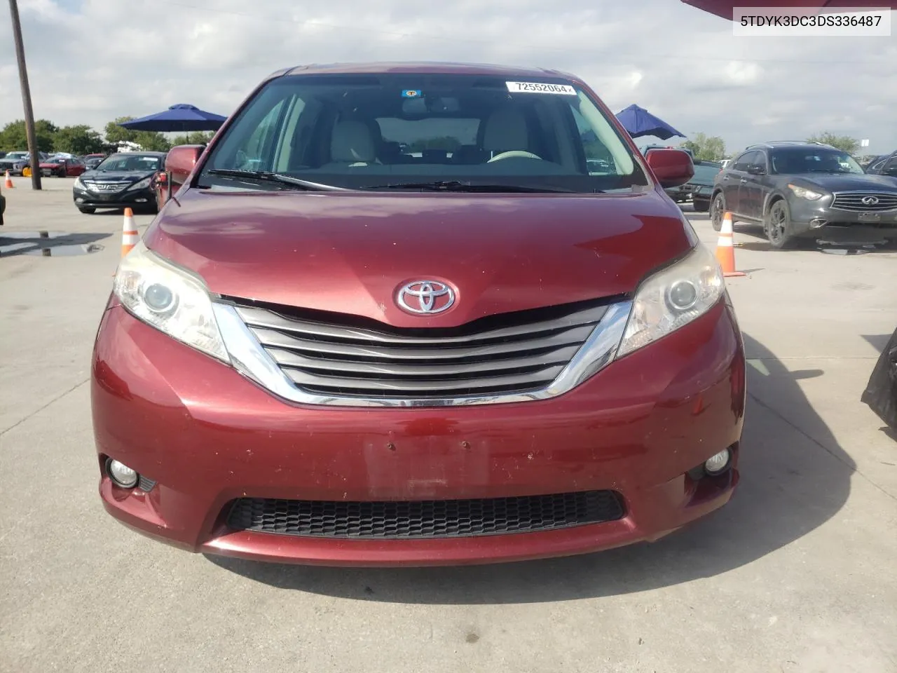 2013 Toyota Sienna Xle VIN: 5TDYK3DC3DS336487 Lot: 72552064