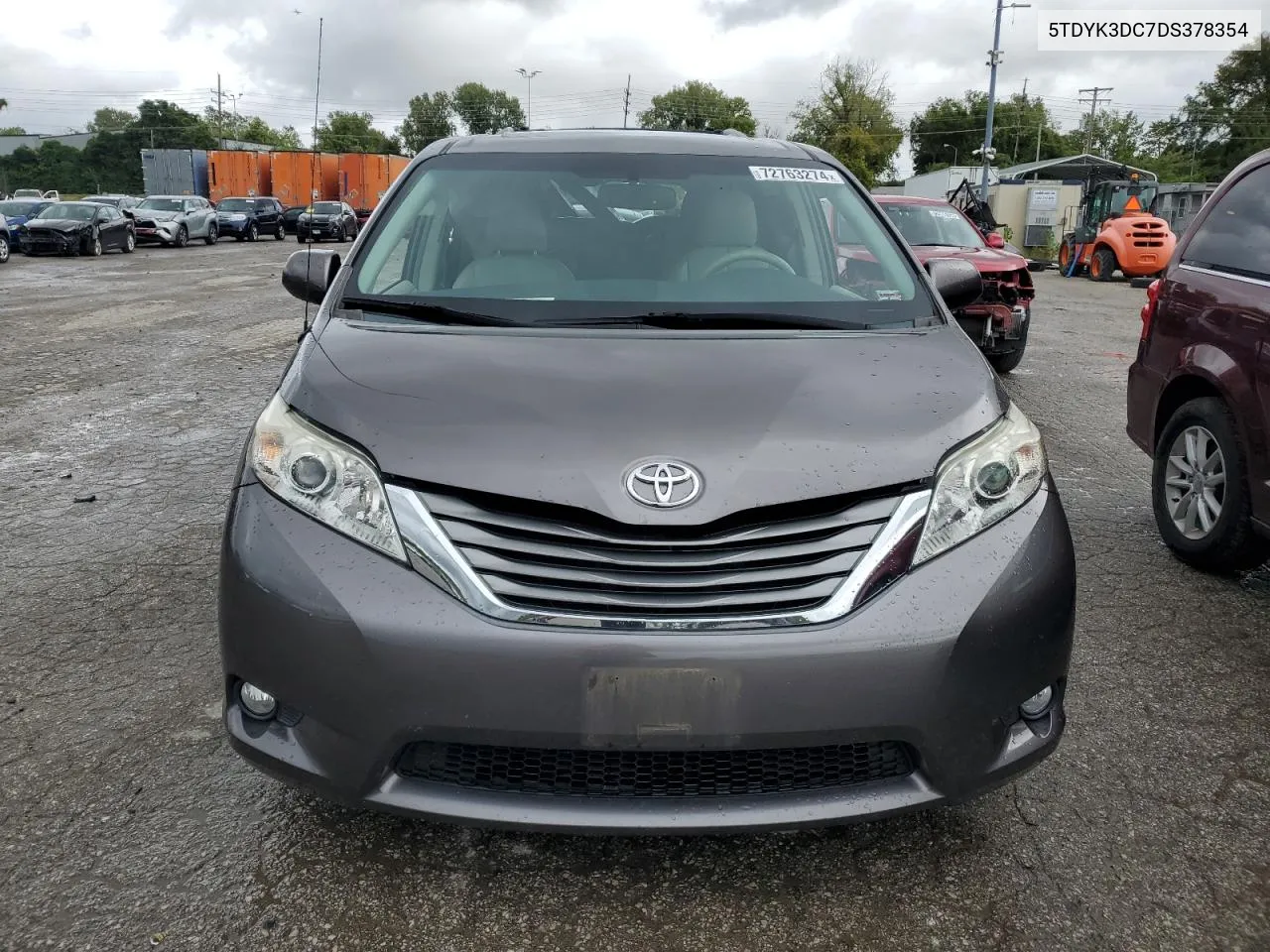 2013 Toyota Sienna Xle VIN: 5TDYK3DC7DS378354 Lot: 72763274