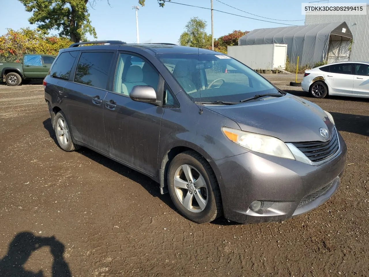 2013 Toyota Sienna Le VIN: 5TDKK3DC3DS299415 Lot: 72770654