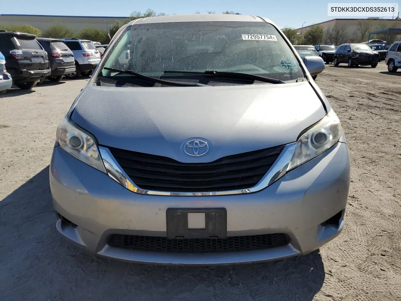 2013 Toyota Sienna Le VIN: 5TDKK3DCXDS352613 Lot: 72957754