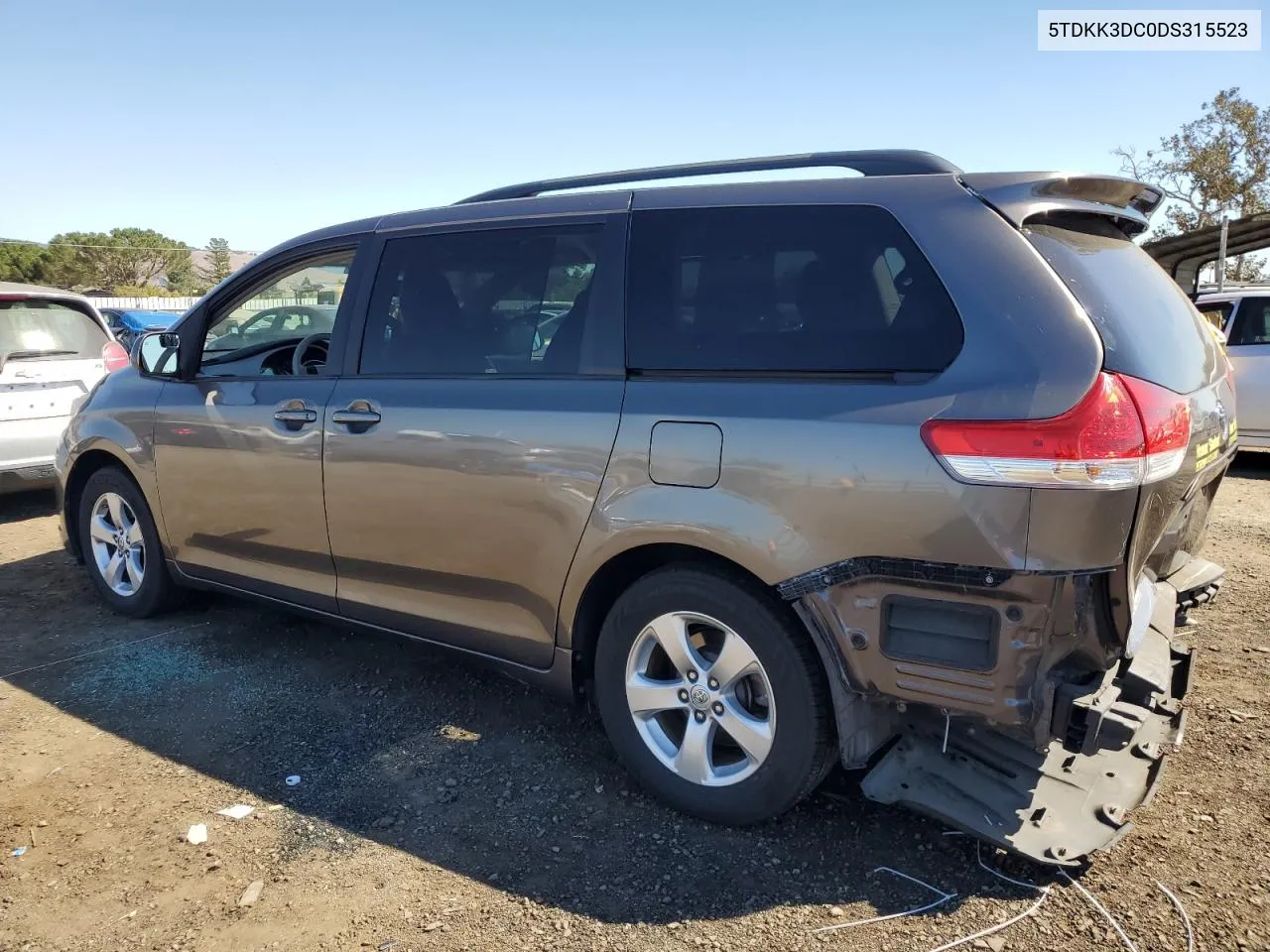 5TDKK3DC0DS315523 2013 Toyota Sienna Le