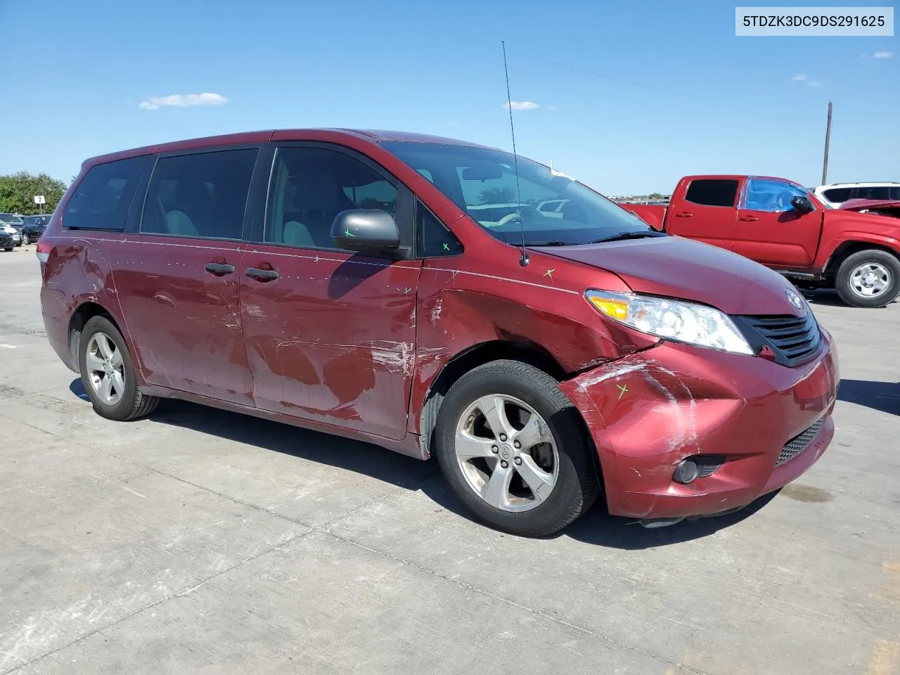 2013 Toyota Sienna VIN: 5TDZK3DC9DS291625 Lot: 73693614