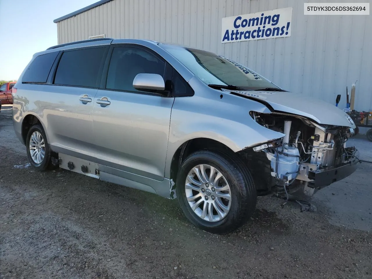 2013 Toyota Sienna Xle VIN: 5TDYK3DC6DS362694 Lot: 73708544