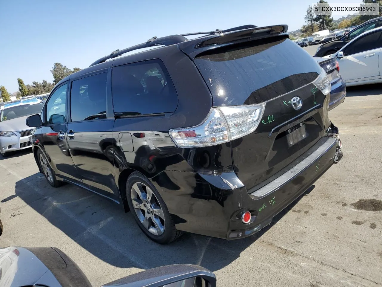 2013 Toyota Sienna Sport VIN: 5TDXK3DCXDS386993 Lot: 73737854