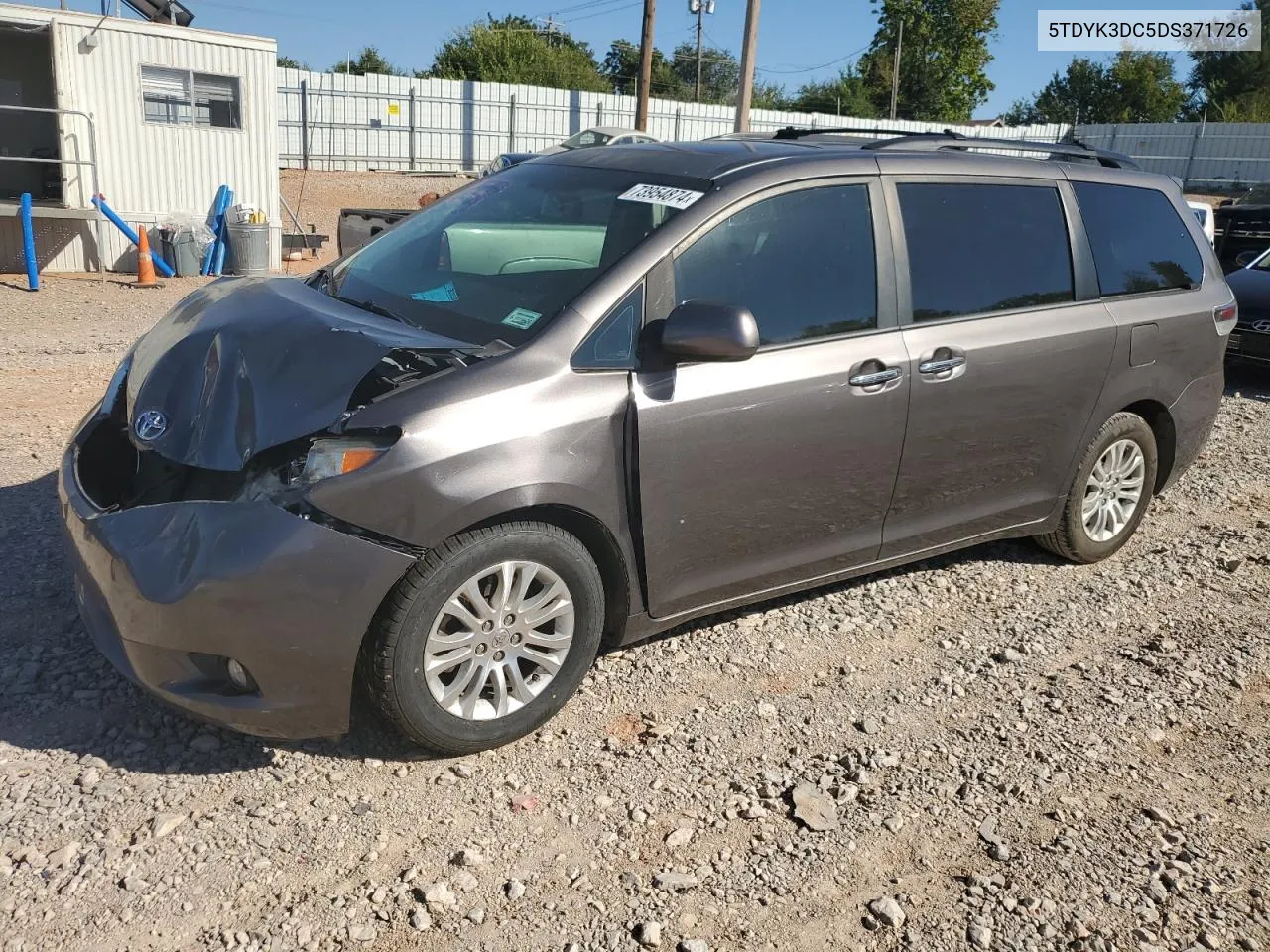 2013 Toyota Sienna Xle VIN: 5TDYK3DC5DS371726 Lot: 73954874