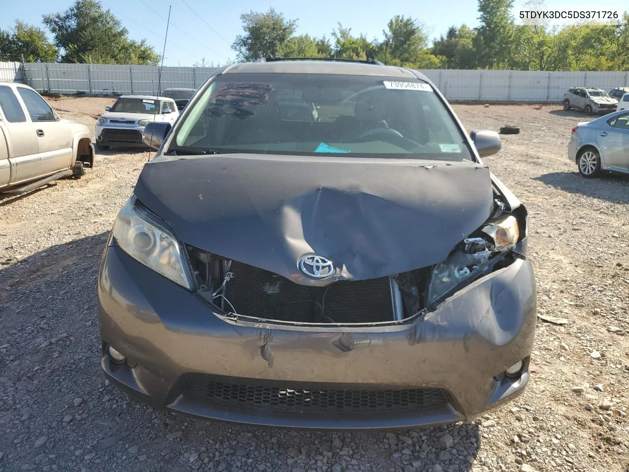 2013 Toyota Sienna Xle VIN: 5TDYK3DC5DS371726 Lot: 73954874