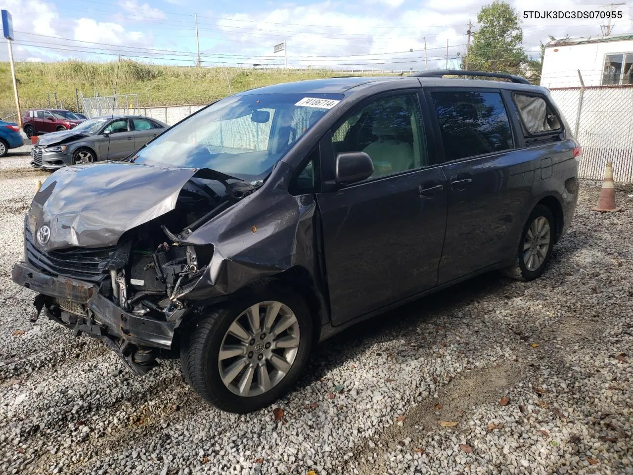 2013 Toyota Sienna Le VIN: 5TDJK3DC3DS070955 Lot: 74186714