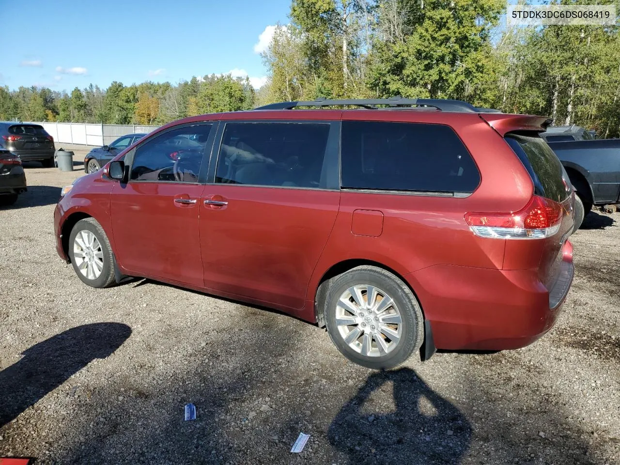 2013 Toyota Sienna Xle VIN: 5TDDK3DC6DS068419 Lot: 74391344