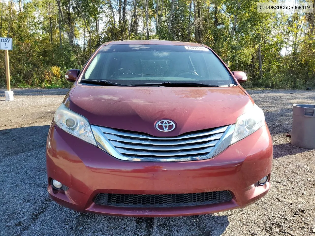 2013 Toyota Sienna Xle VIN: 5TDDK3DC6DS068419 Lot: 74391344