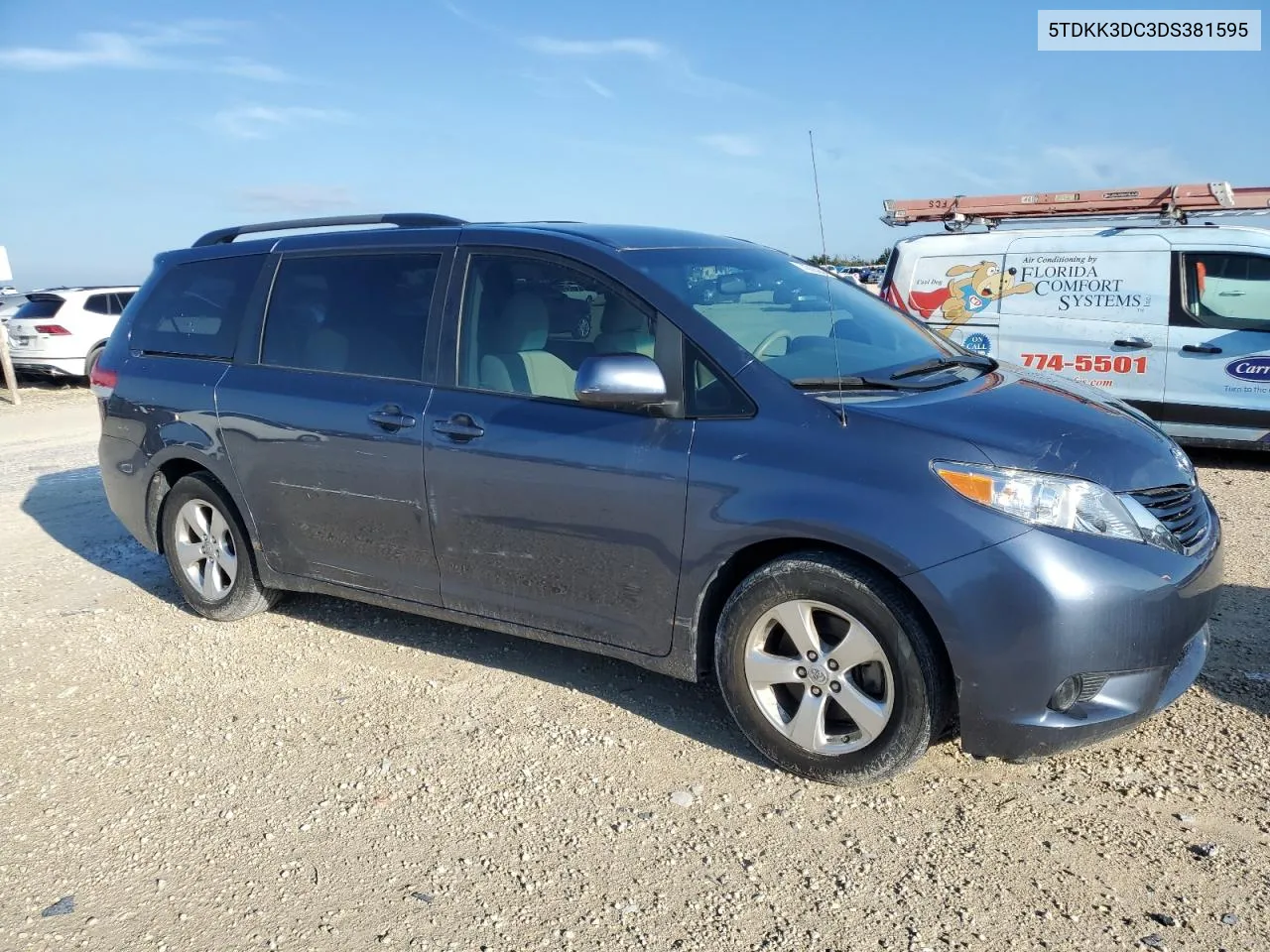 2013 Toyota Sienna Le VIN: 5TDKK3DC3DS381595 Lot: 74526524