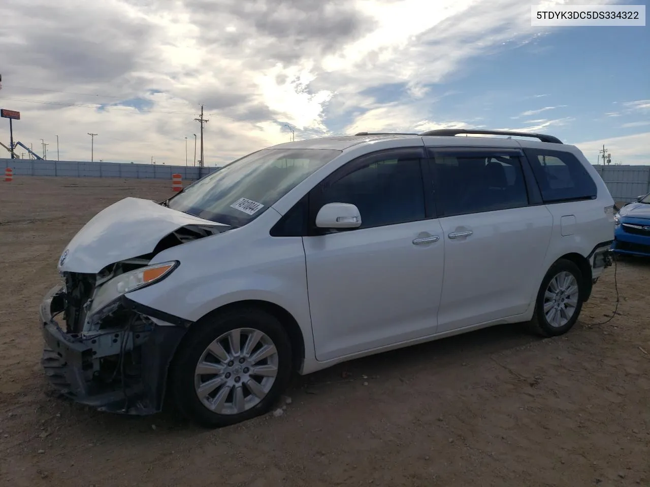 2013 Toyota Sienna Xle VIN: 5TDYK3DC5DS334322 Lot: 74910044