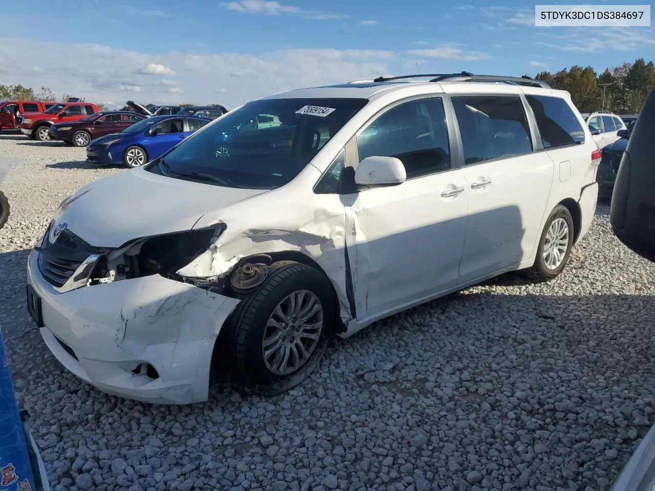 2013 Toyota Sienna Xle VIN: 5TDYK3DC1DS384697 Lot: 75509154