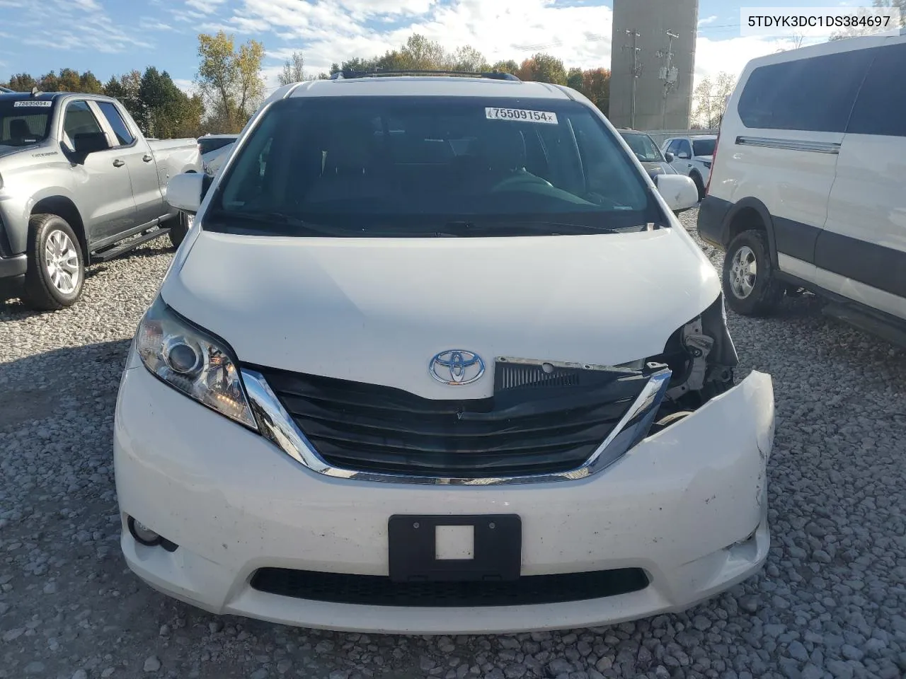 2013 Toyota Sienna Xle VIN: 5TDYK3DC1DS384697 Lot: 75509154