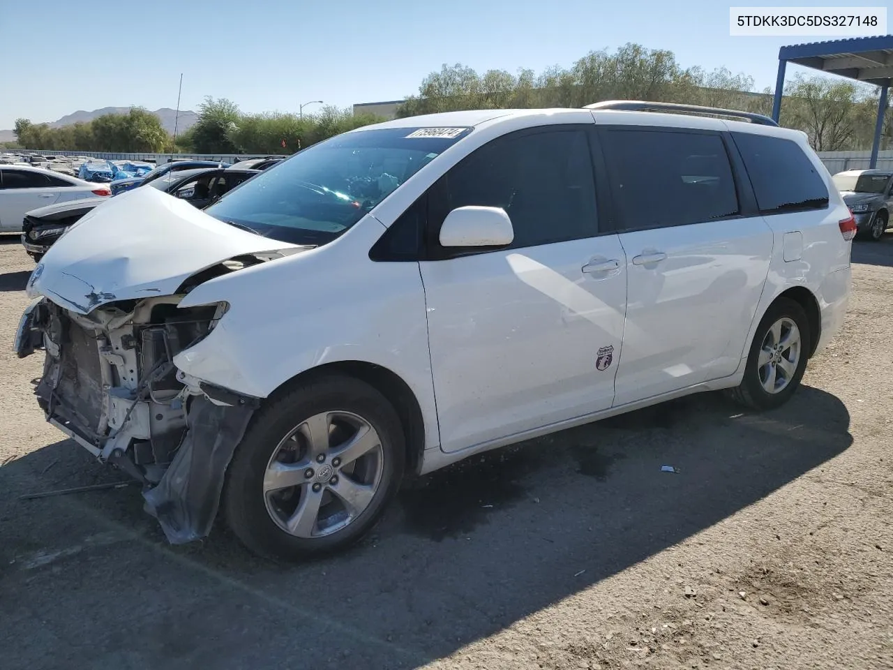 2013 Toyota Sienna Le VIN: 5TDKK3DC5DS327148 Lot: 75960474