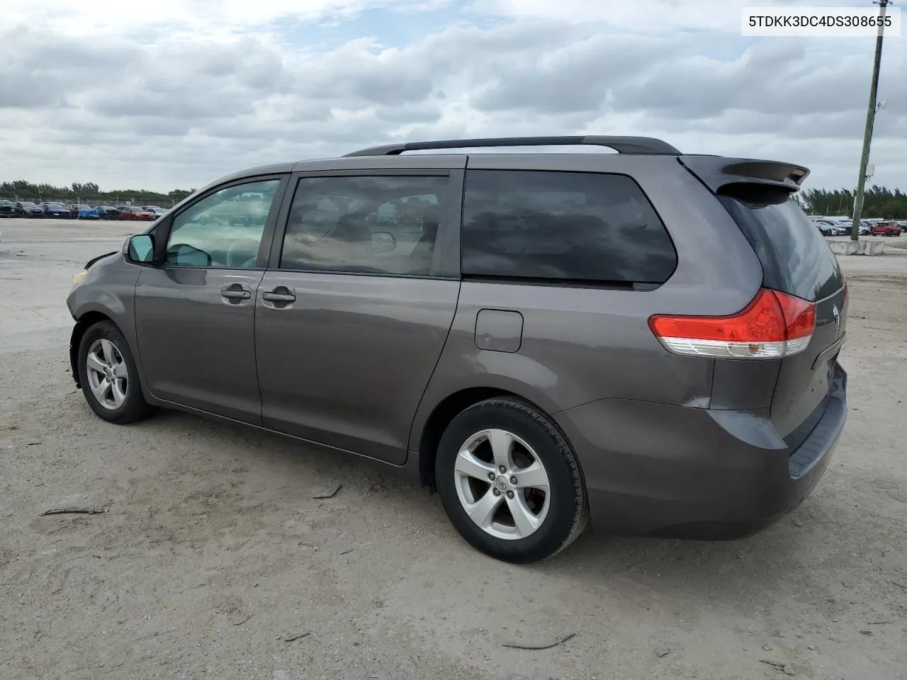 2013 Toyota Sienna Le VIN: 5TDKK3DC4DS308655 Lot: 76516904