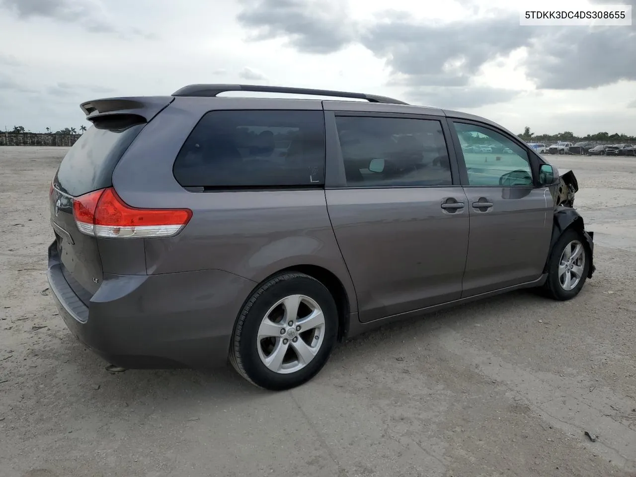 2013 Toyota Sienna Le VIN: 5TDKK3DC4DS308655 Lot: 76516904