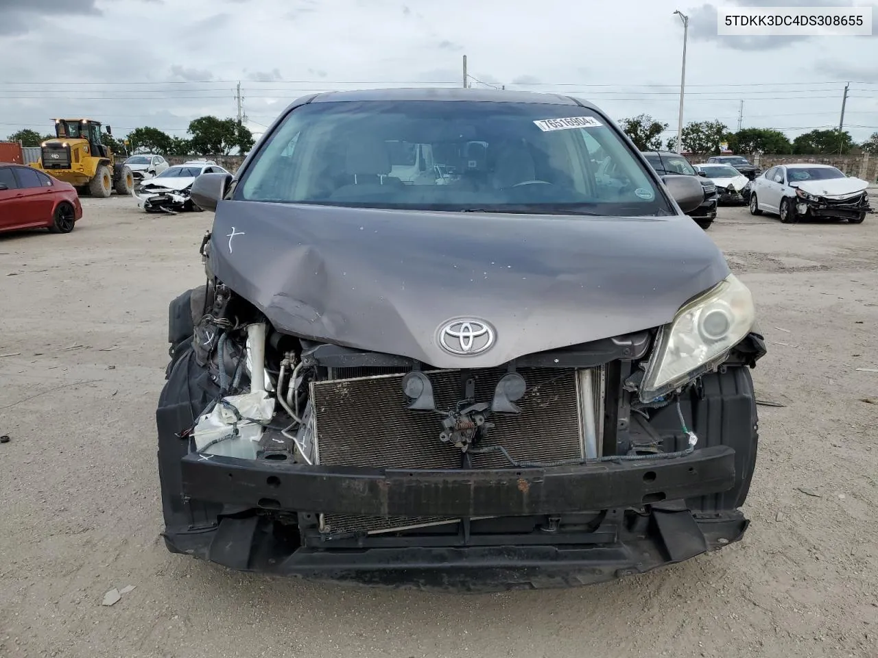 2013 Toyota Sienna Le VIN: 5TDKK3DC4DS308655 Lot: 76516904