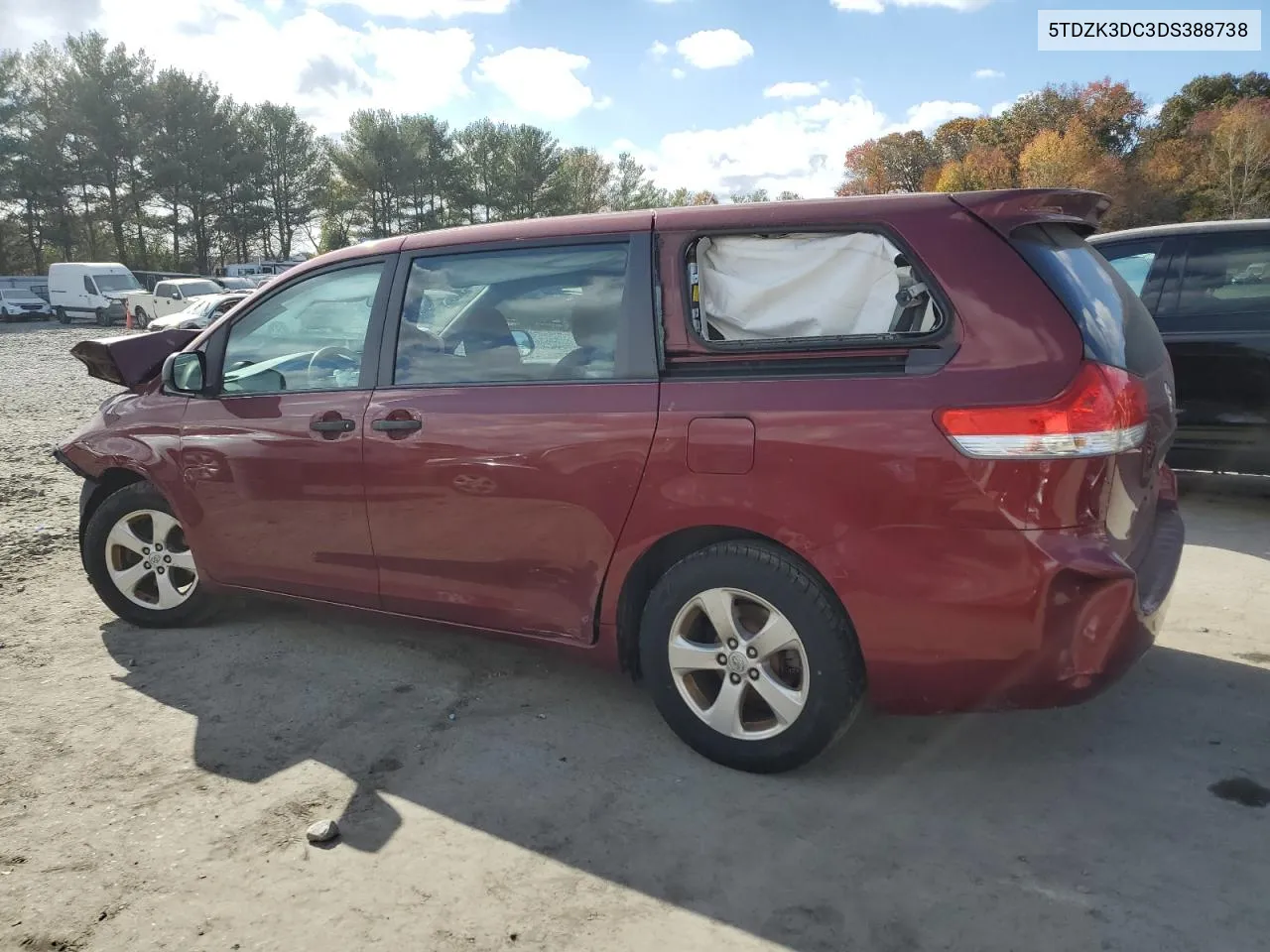 2013 Toyota Sienna VIN: 5TDZK3DC3DS388738 Lot: 76755424