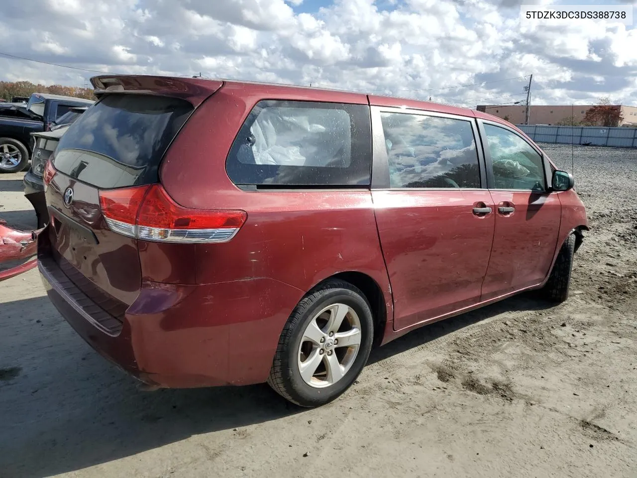 2013 Toyota Sienna VIN: 5TDZK3DC3DS388738 Lot: 76755424