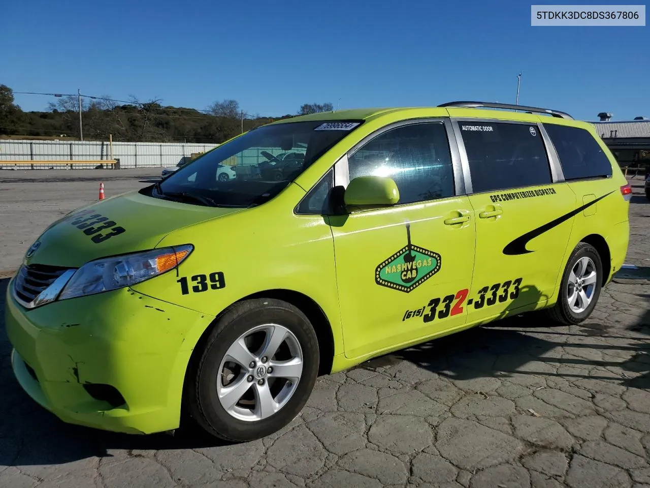 5TDKK3DC8DS367806 2013 Toyota Sienna Le