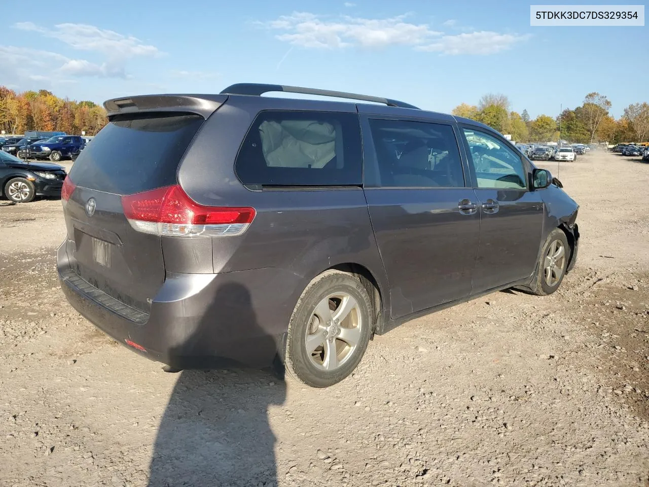 2013 Toyota Sienna Le VIN: 5TDKK3DC7DS329354 Lot: 77050744