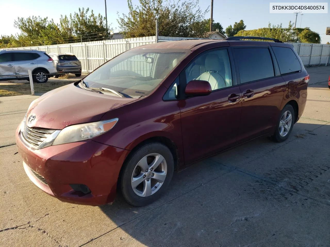 2013 Toyota Sienna Le VIN: 5TDKK3DC4DS400574 Lot: 77150034