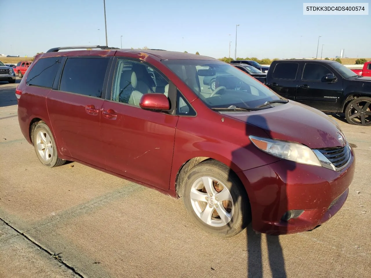 2013 Toyota Sienna Le VIN: 5TDKK3DC4DS400574 Lot: 77150034