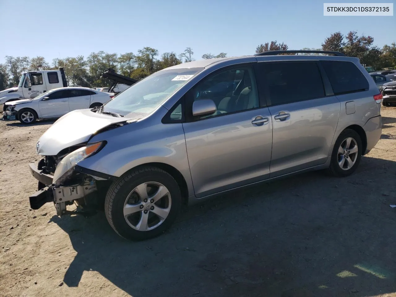 2013 Toyota Sienna Le VIN: 5TDKK3DC1DS372135 Lot: 77321644