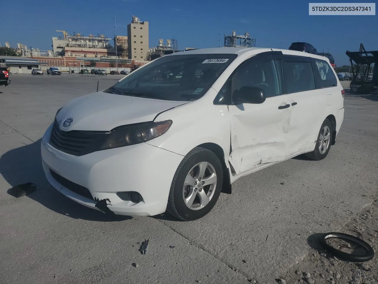 2013 Toyota Sienna VIN: 5TDZK3DC2DS347341 Lot: 78472694