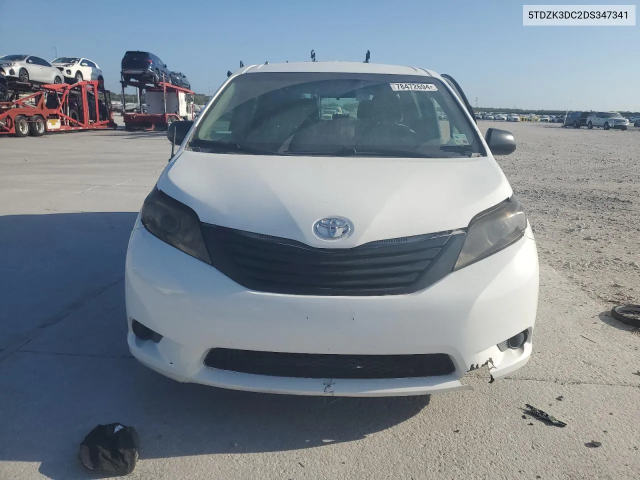 2013 Toyota Sienna VIN: 5TDZK3DC2DS347341 Lot: 78472694