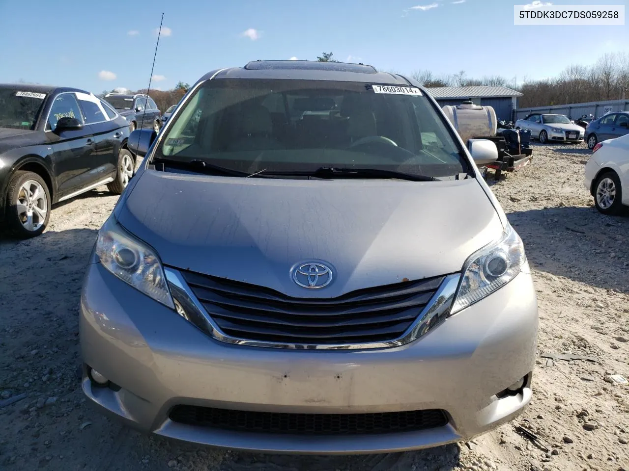 2013 Toyota Sienna Xle VIN: 5TDDK3DC7DS059258 Lot: 78603014