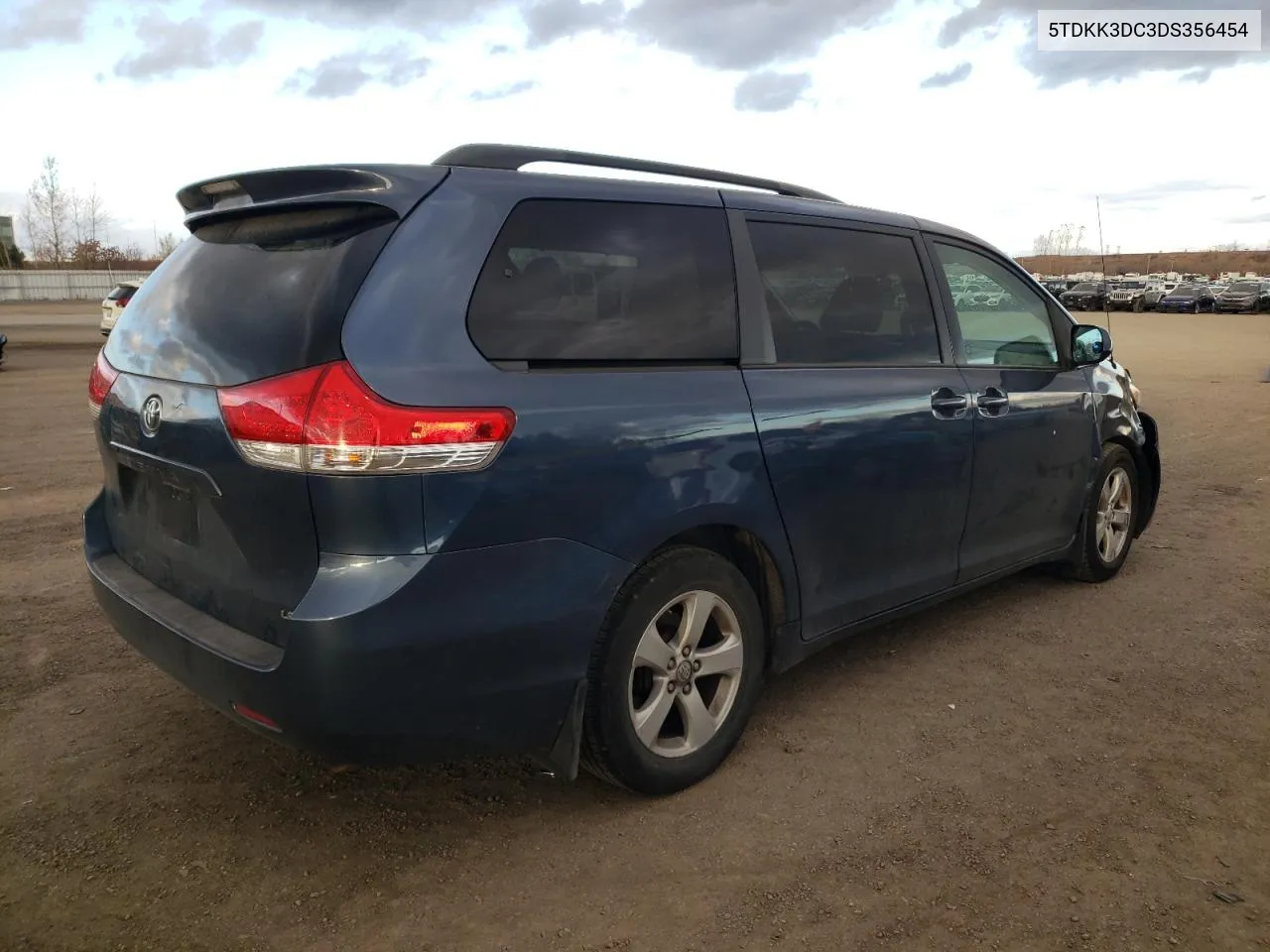 2013 Toyota Sienna Le VIN: 5TDKK3DC3DS356454 Lot: 78608044