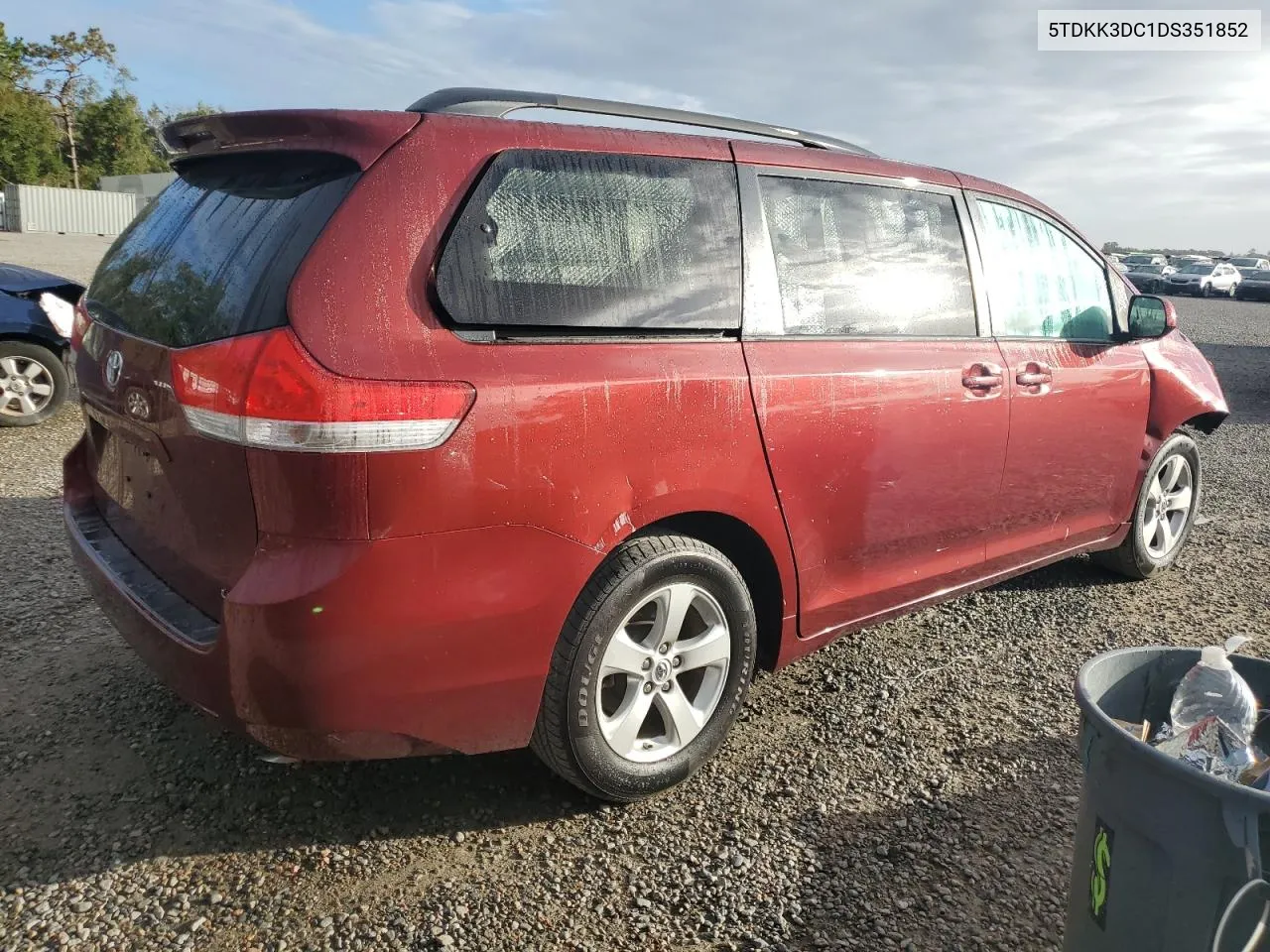 2013 Toyota Sienna Le VIN: 5TDKK3DC1DS351852 Lot: 79204944