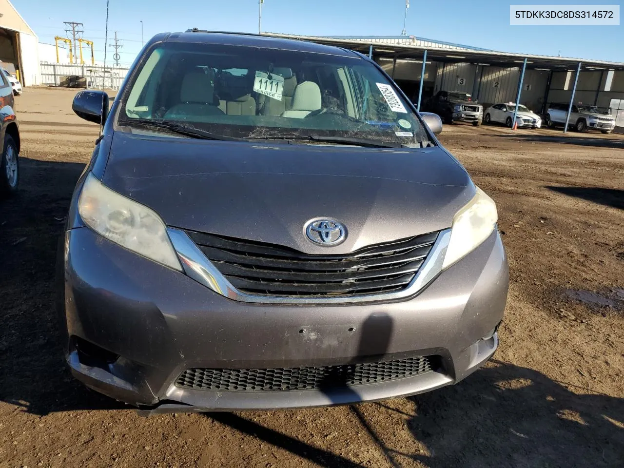 2013 Toyota Sienna Le VIN: 5TDKK3DC8DS314572 Lot: 79288354