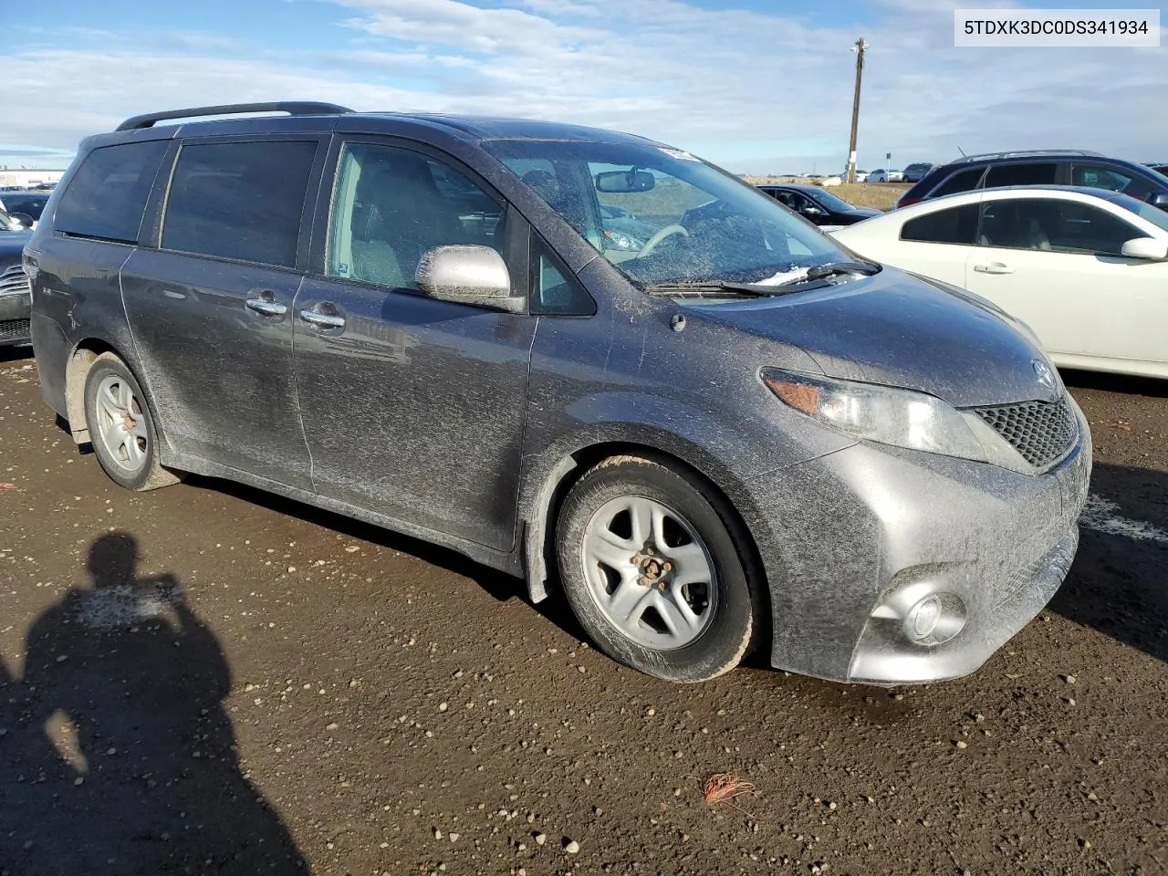 2013 Toyota Sienna Sport VIN: 5TDXK3DC0DS341934 Lot: 79538084