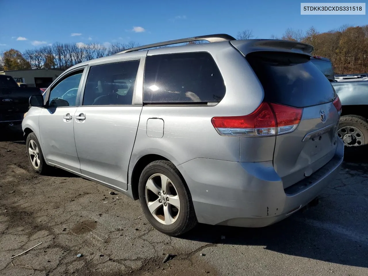 2013 Toyota Sienna Le VIN: 5TDKK3DCXDS331518 Lot: 79801274