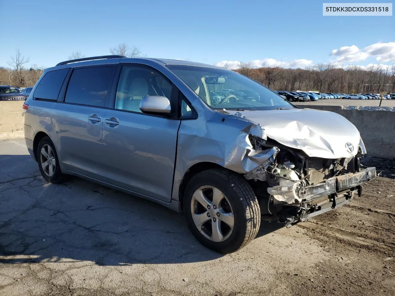 2013 Toyota Sienna Le VIN: 5TDKK3DCXDS331518 Lot: 79801274