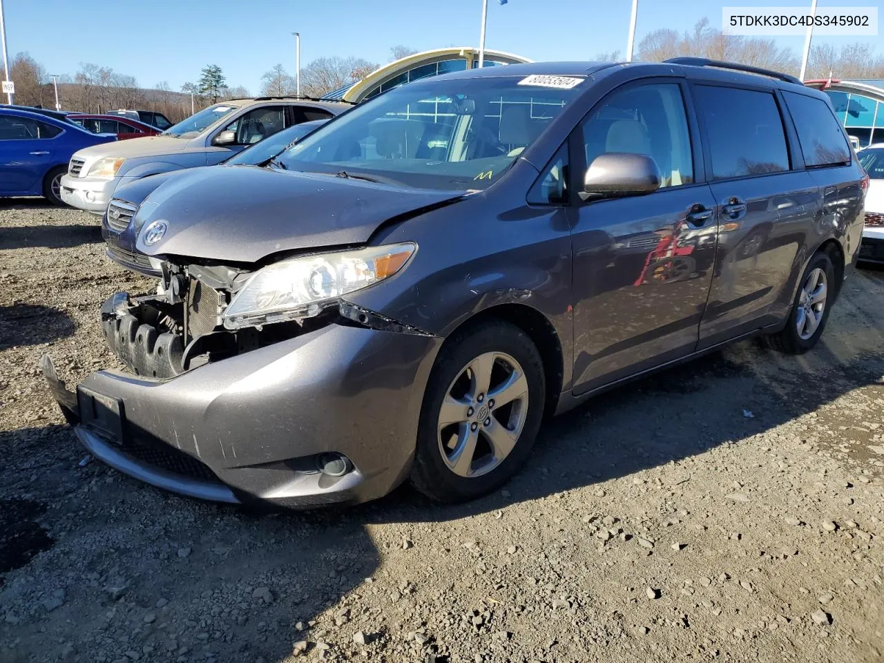 2013 Toyota Sienna Le VIN: 5TDKK3DC4DS345902 Lot: 80053504