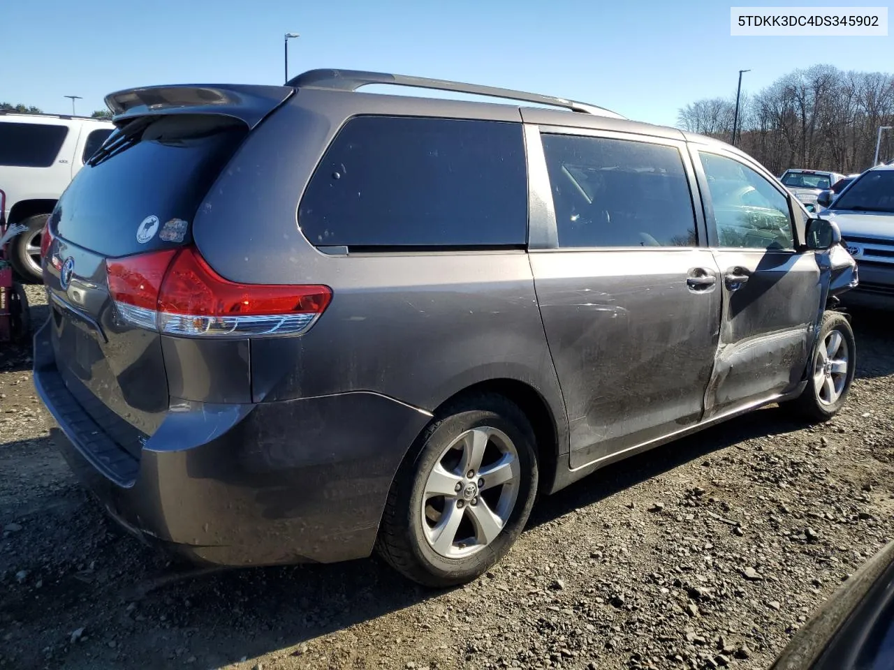 2013 Toyota Sienna Le VIN: 5TDKK3DC4DS345902 Lot: 80053504