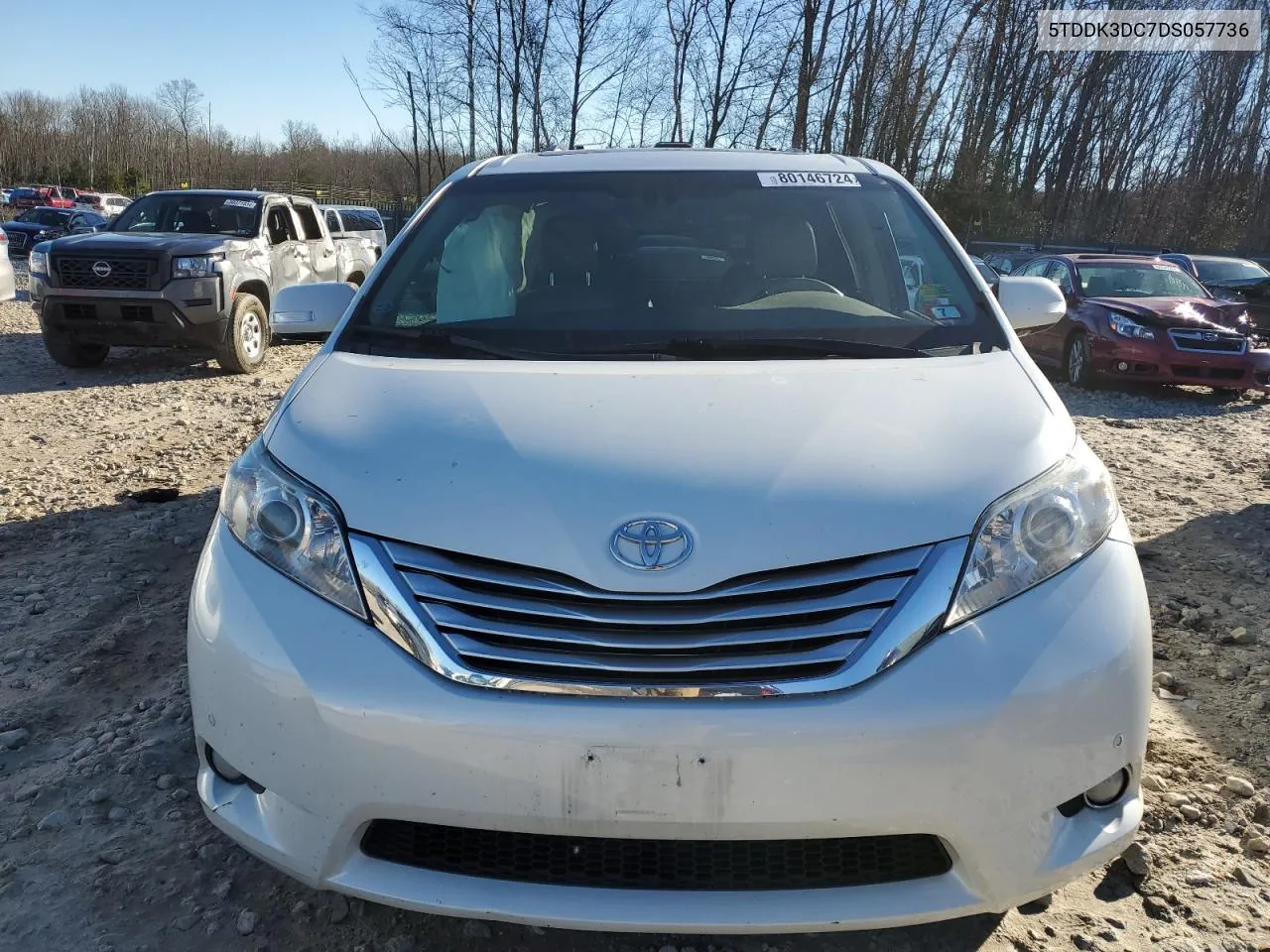 2013 Toyota Sienna Xle VIN: 5TDDK3DC7DS057736 Lot: 80146724