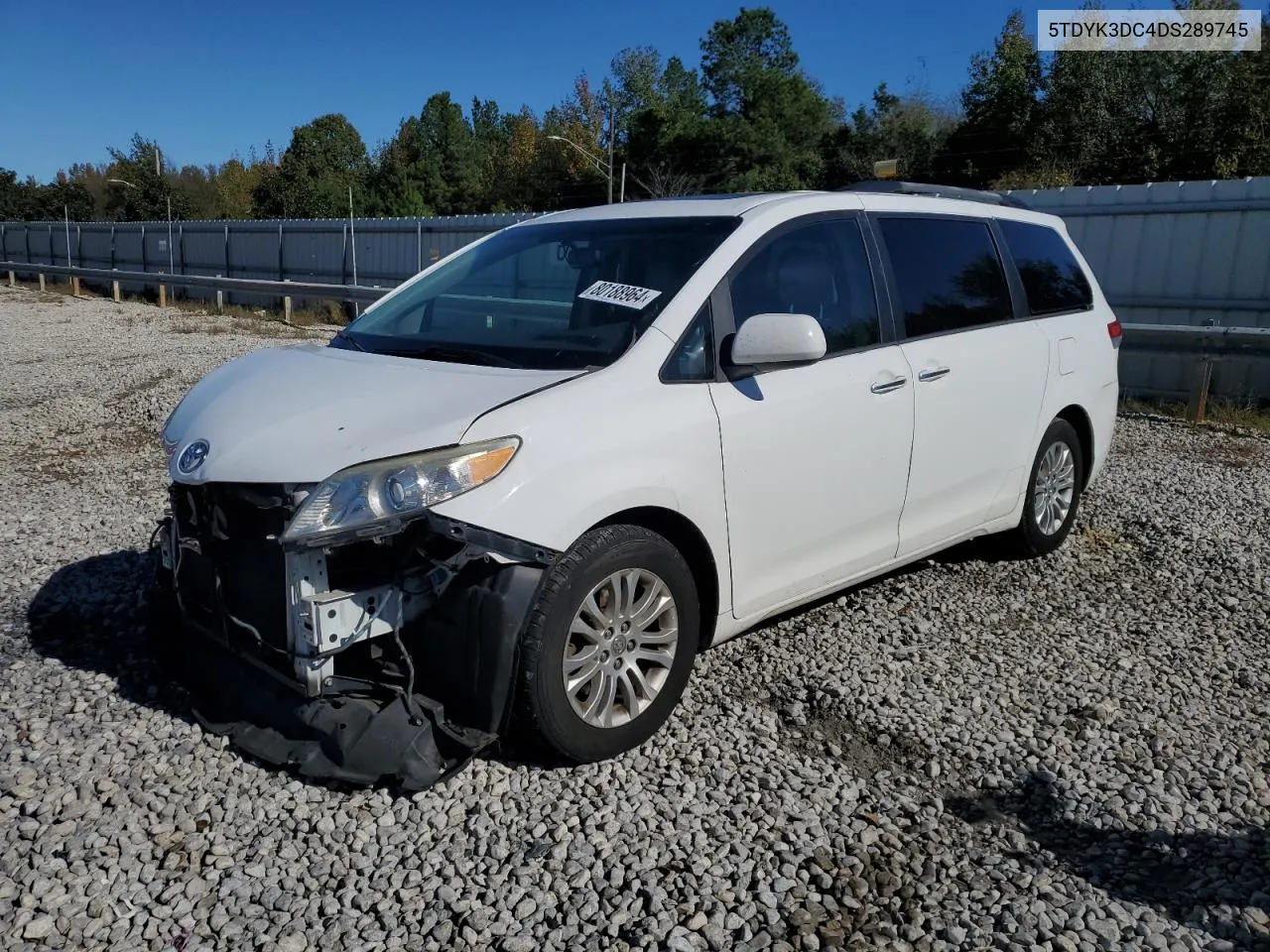 2013 Toyota Sienna Xle VIN: 5TDYK3DC4DS289745 Lot: 80188964