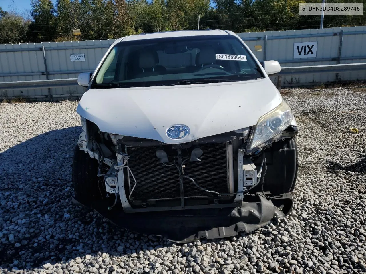 2013 Toyota Sienna Xle VIN: 5TDYK3DC4DS289745 Lot: 80188964