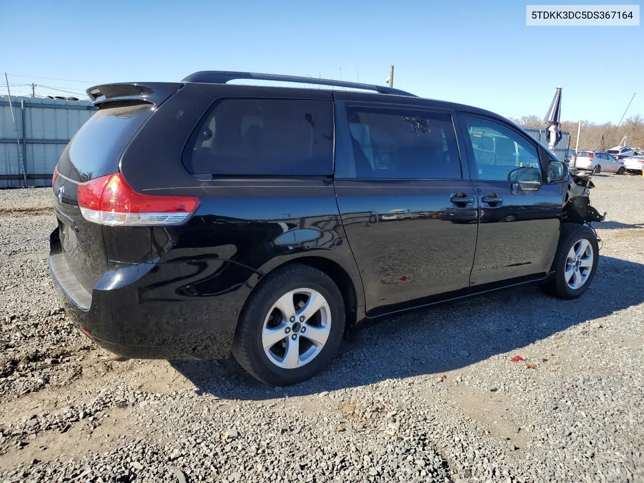 2013 Toyota Sienna Le VIN: 5TDKK3DC5DS367164 Lot: 80190954