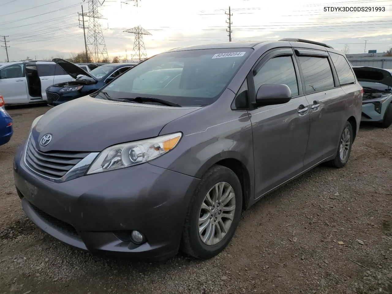 2013 Toyota Sienna Xle VIN: 5TDYK3DC0DS291993 Lot: 80498094