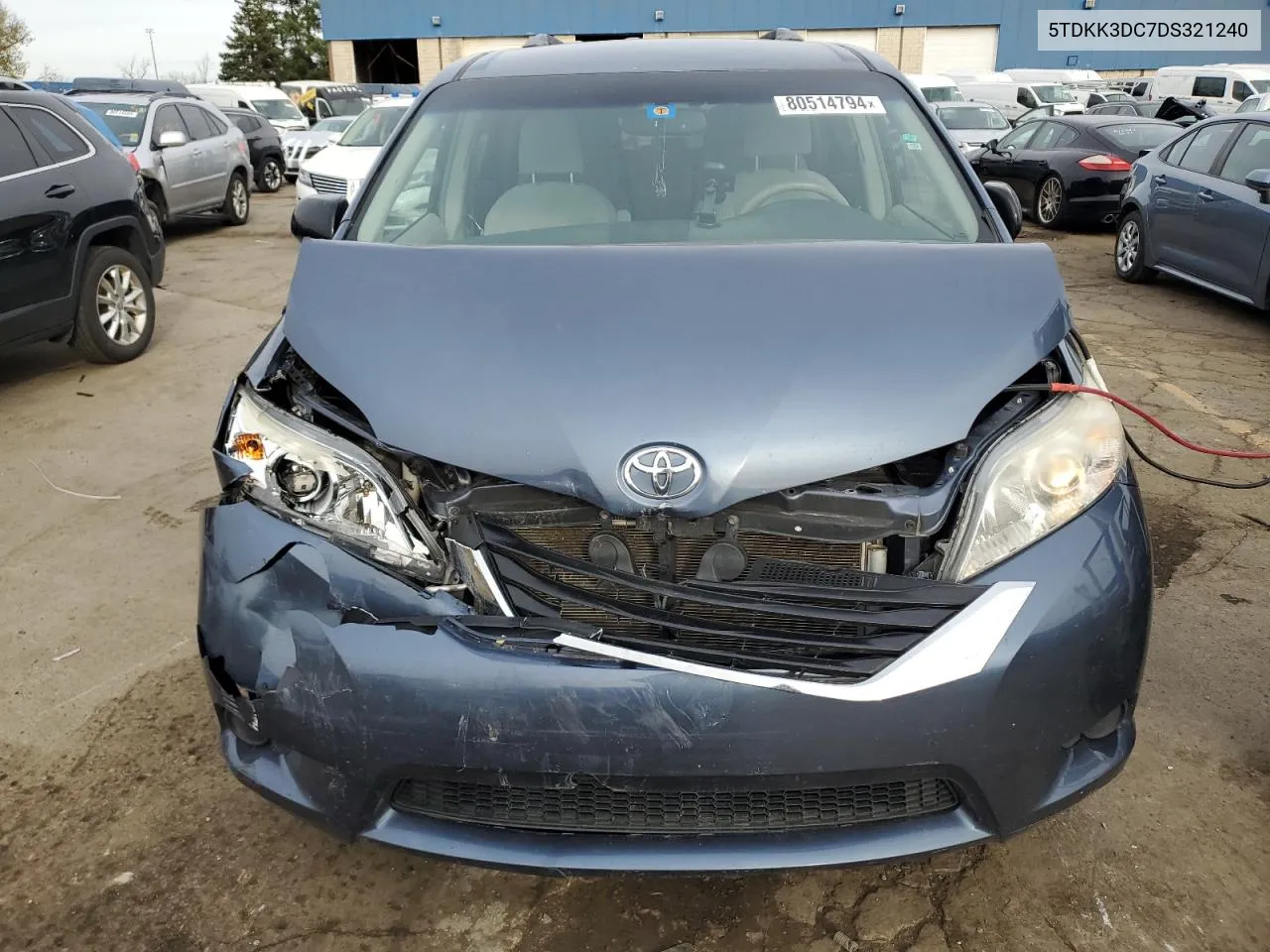 2013 Toyota Sienna Le VIN: 5TDKK3DC7DS321240 Lot: 80514794